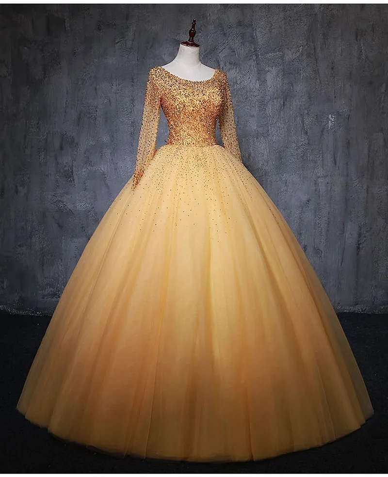 Vestidos de айва anos сладкий 16 бальное платье с длинным рукавом вышито бисером с блестками Бальные платья Quinceanera платья платье для выпускного вечера для девочек