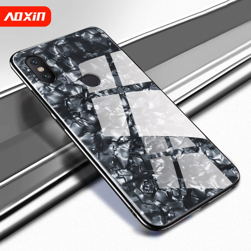 Чехол AOXIN для Xiaomi Mi 8 SE Explorer из закаленного стекла и мягкого ТПУ | Мобильные