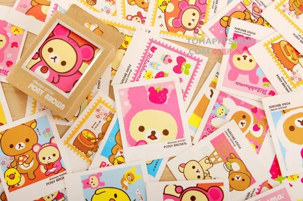 40 шт./лот набор мини открыток с мультяшным медведем открытки благодарностью