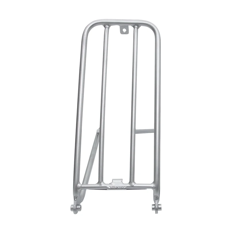 Silver Bike Rack TWTOPSE велосипедные стандартные стойки для Brompton складные велосипедные легкие колесные грузовые стойки стабильный велосипед T6 алюминий 310 г Анодирование CNC - Цвет: Silver Bike Rack