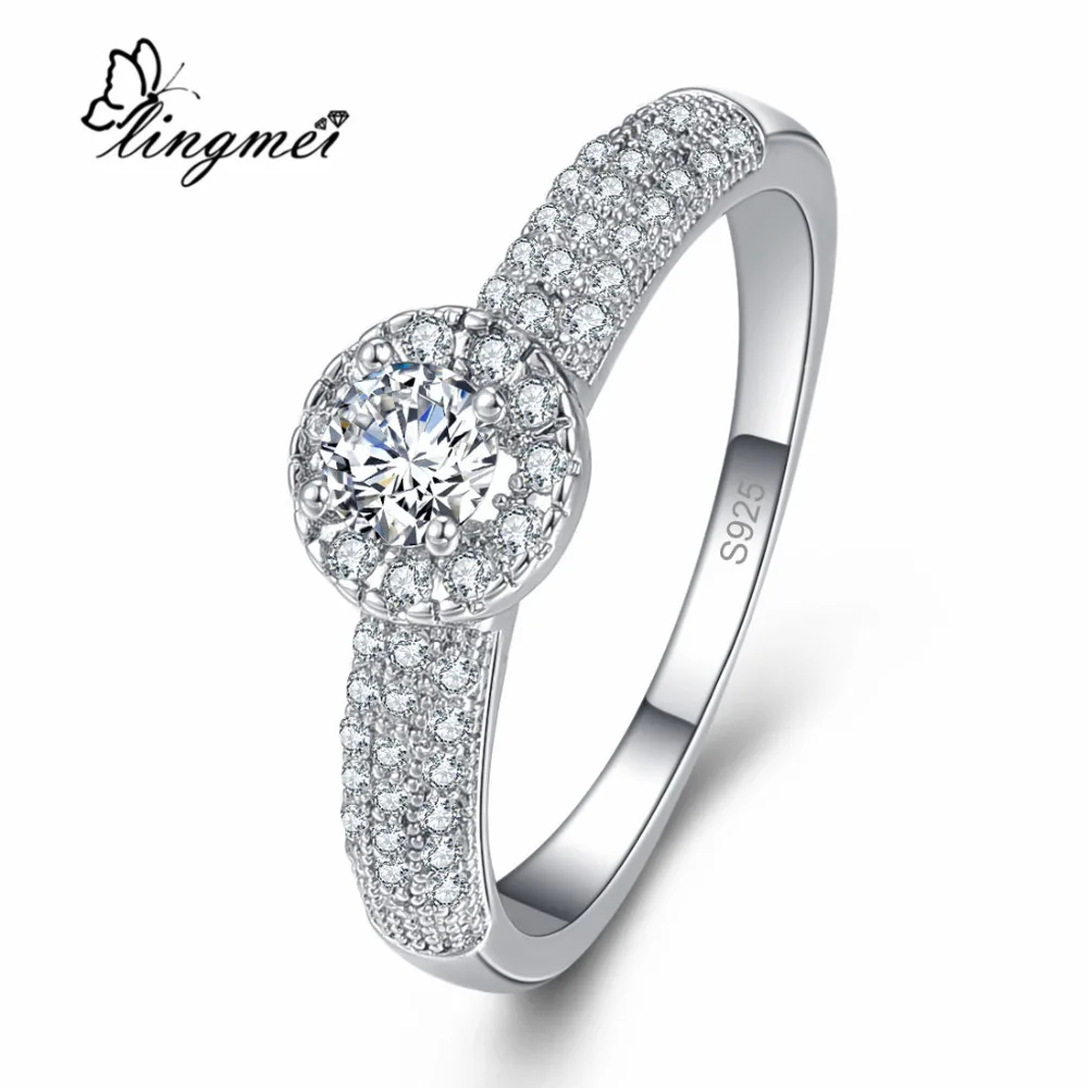 Lingmei новые модные свадебные украшения унисекс круглые разноцветные кольца