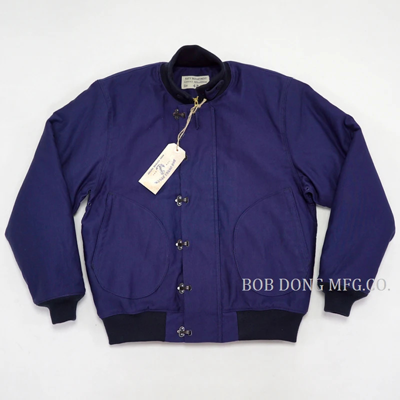 BOB DONG Early Time USN Front Hook Deck Jacket Winter Mens Warm Military Uniform