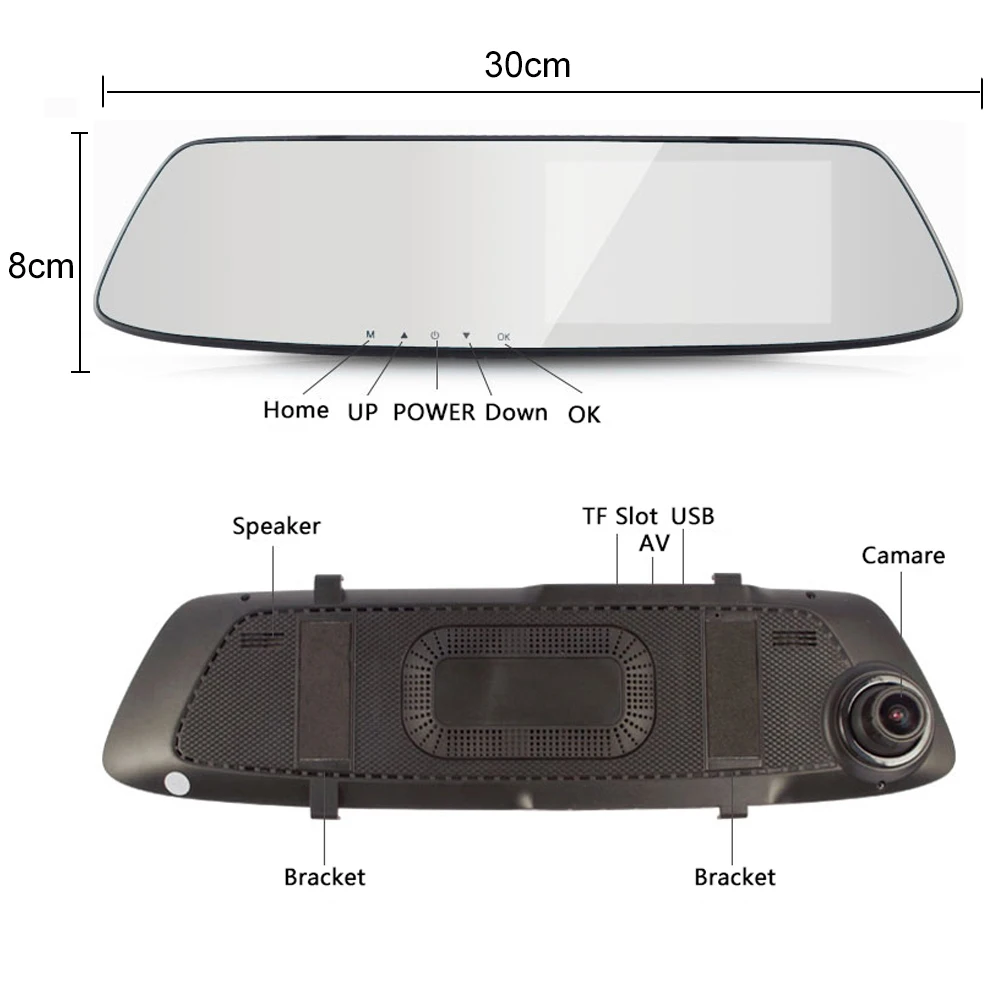 Dash cam era 4 7 дюймов Сенсорное Автомобильное зеркало заднего вида 1080 p Автомобильная