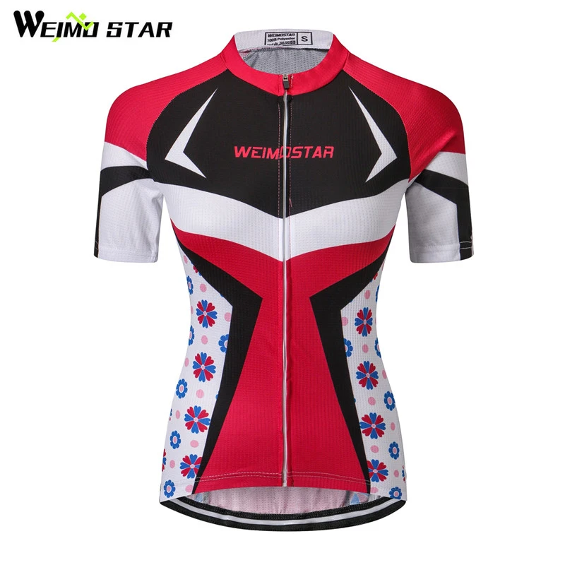 

Женская Летняя короткая веломайка Weimostar, велосипедная рубашка, быстросохнущая одежда для велоспорта