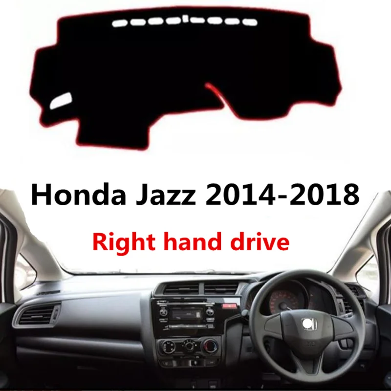 

Чехол TAIJS для приборной панели автомобиля Honda Jazz 2014-2018, правый руль, автомобильная приборная панель, старение, защитный коврик, ковер для Jazz ...