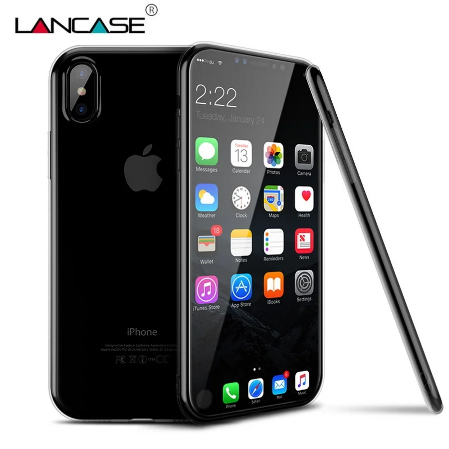 Оригинальный cafele телефона чехол для iPhone х Крышка ультра тонкий милый Цвета ТПУ