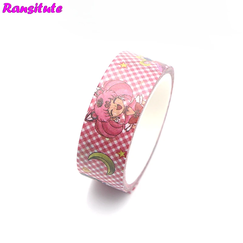 Ransitute R437 розовые стильная футболка с изображением персонажей видеоигр лента Washi