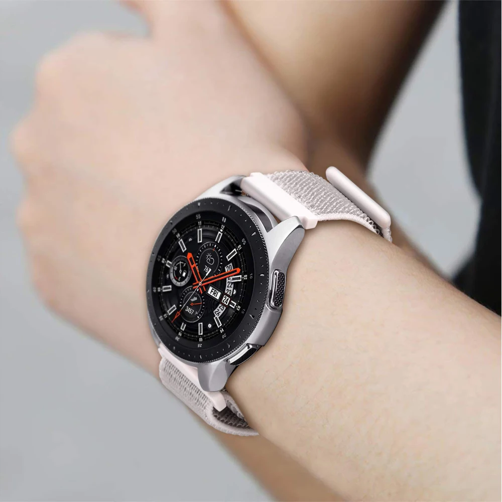 22 20 мм нейлоновый ремешок для часов для samsung Galaxy 42/46 мм gear S3/sport/S2 классический ремешок для часов нейлоновая Спортивная петля