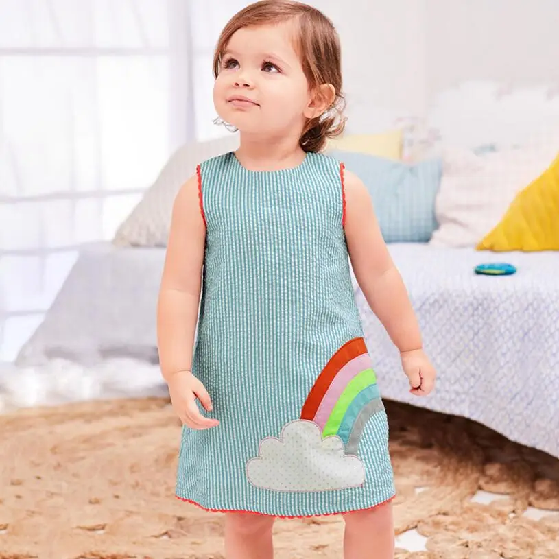 Little maven/Новинка лета 2019 Брендовое платье для маленьких девочек детские хлопковые