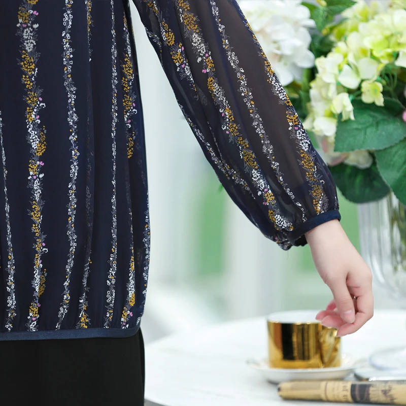 Женская блузка ASLTW с длинным рукавом и принтом большого размера | одежда