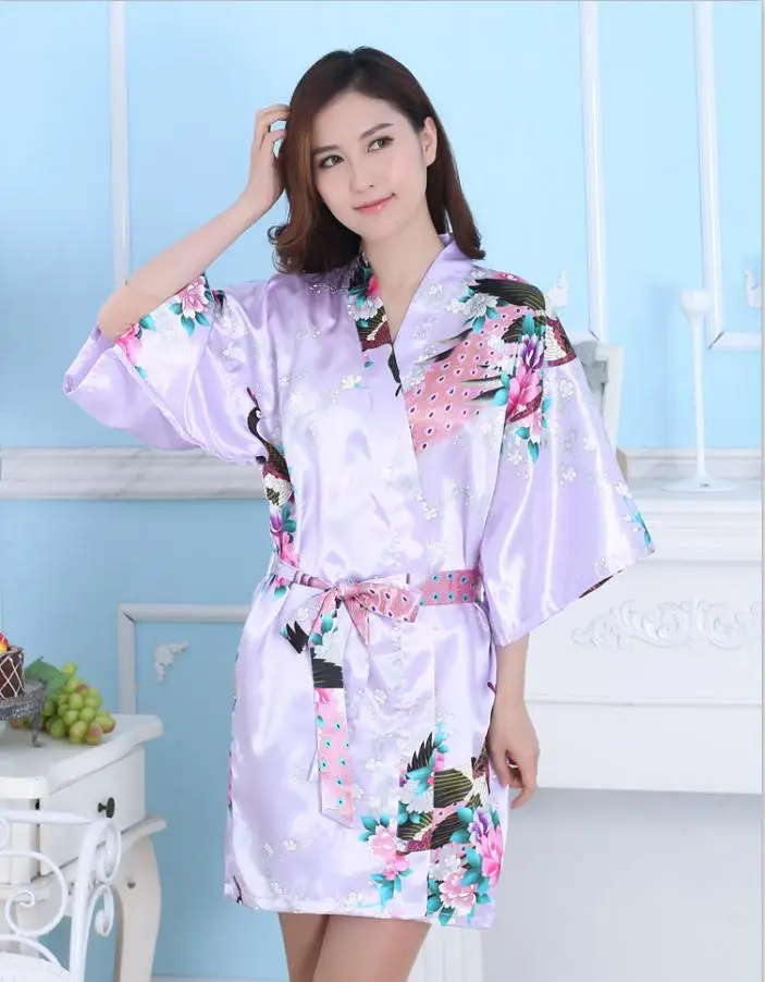 Новинка 2017 мини Kimon Сексуальный банный халат для свадьбы подружки невесты ночные