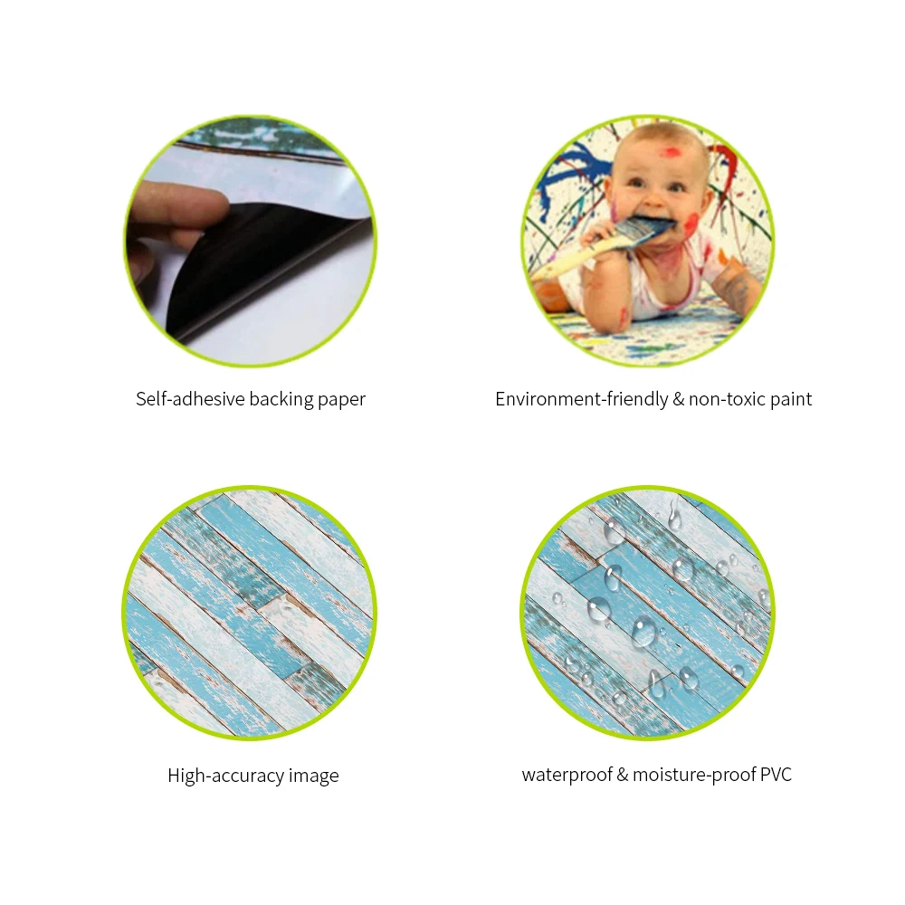 Самоклеящаяся бумага для пола с деревянным лицевым покрытием ПВХ водостойкие