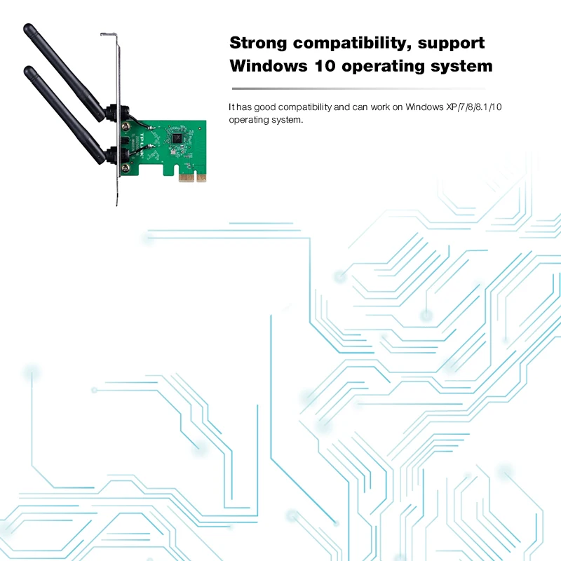 PCI E беспроводная WiFi антенна адаптер Wifi 300 Мбит/с сетевая карта для настольного ПК