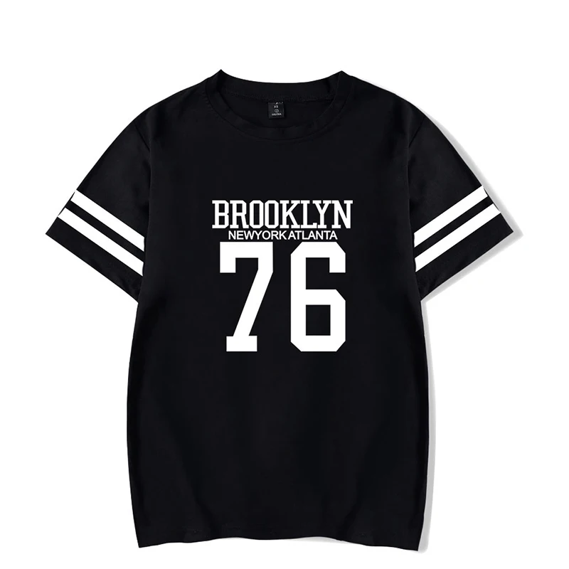 Футболка BROOKLYN 76 с принтом летняя модная футболка в стиле хип-хоп для мужчин и