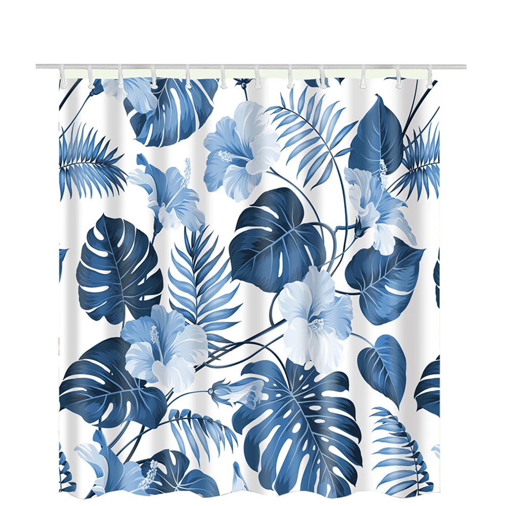 

Tropical Shower Curtain Green Plants Bathroom Curtain Green Leaves Cortina De Ducha Tropical Plants Bathroom Shower 3D Fabric