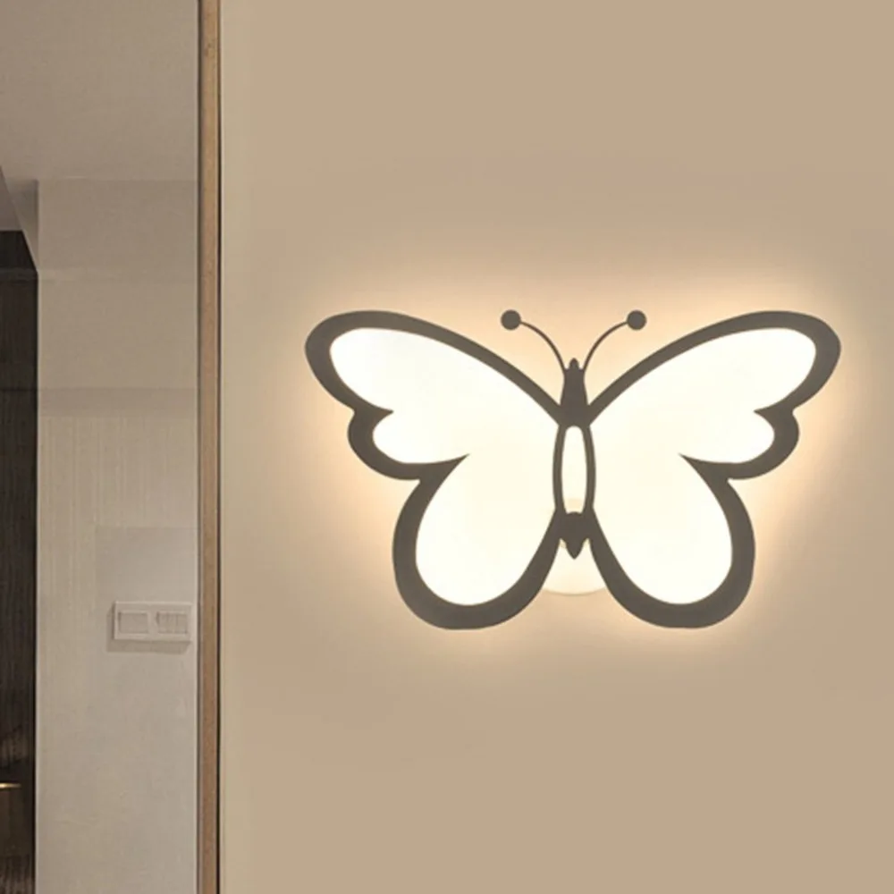 Butterfly Shape Super Bright Bedside Bedroom Wall Light Corridor Aisle Lamp Home Decoration | Лампы и освещение