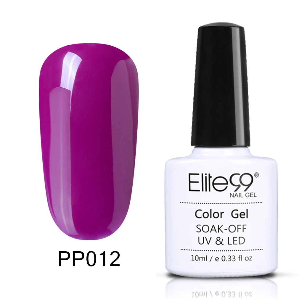 PP012 Elite99 10 мл фиолетовый серия лак Полупостоянный гель для ногтей эмаль лак для ногтей гель лак замочить от DIY основа верхнее покрытие УФ светодиодный гель - Цвет: PP012