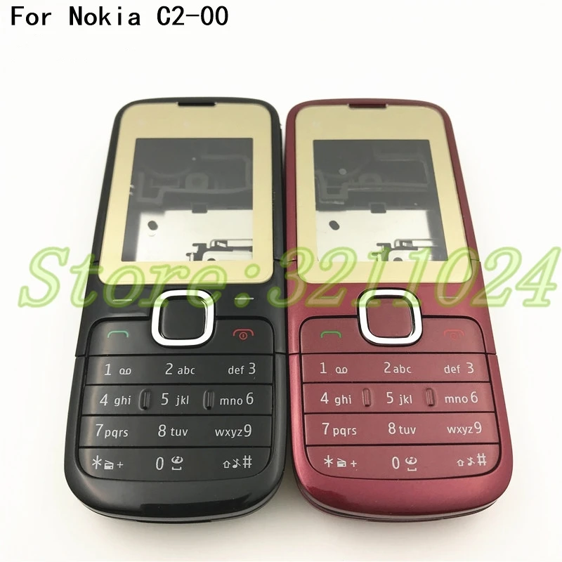 Для Nokia C2-00 корпус крышка дверная рама+ задняя крышка батареи+ клавиатура+ логотип запасные части
