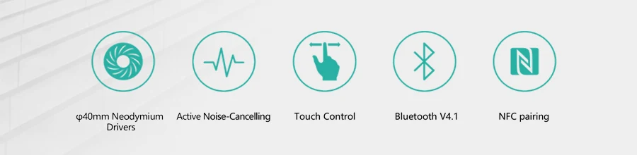 EDIFIER W860NB Bluetooth наушники ANC сенсорное управление Поддержка NFC сопряжение и aptX аудио декодирование Smart Touch беспроводные наушники