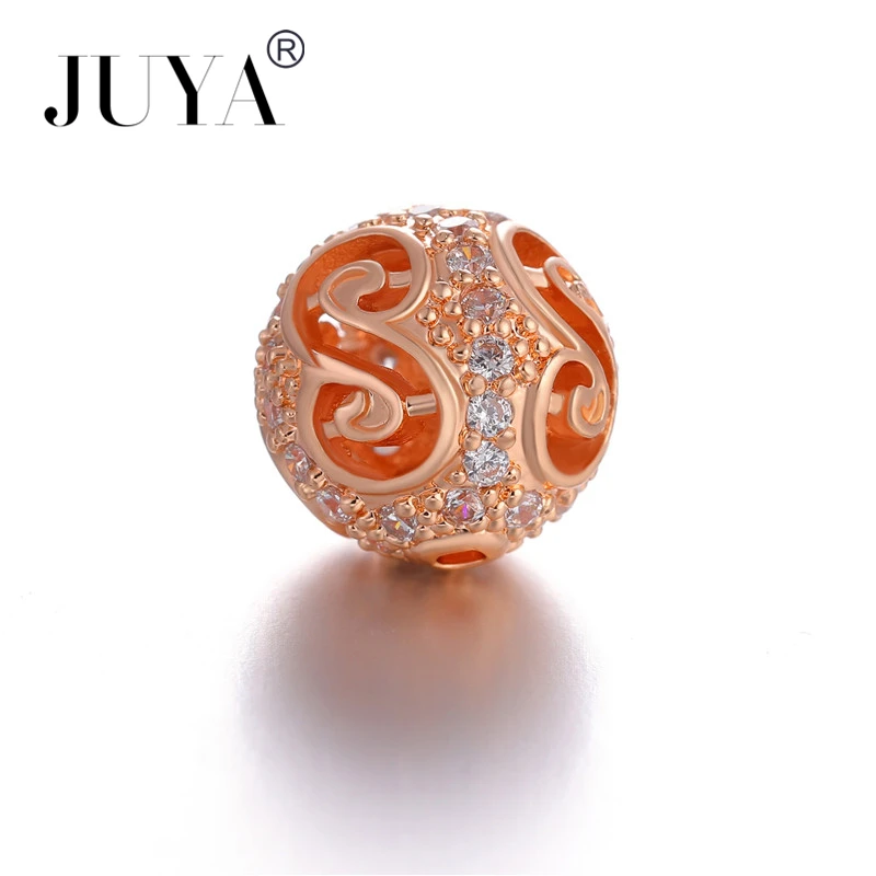 2019 latest design beads for jewelry making 10mm high quality copper metal micro pave CZ round ball accessories diy craft | Украшения и
