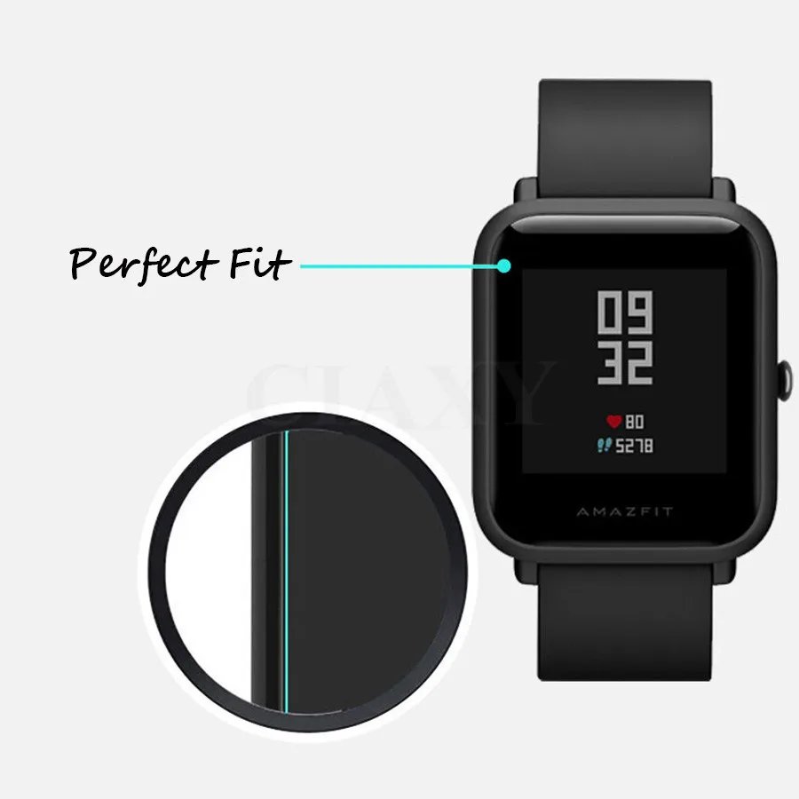 CIAXY рамка для часов Amazfit Bip Youth Смарт часы 3D мягкая ТПУ Защитная пленка экрана Xiaomi