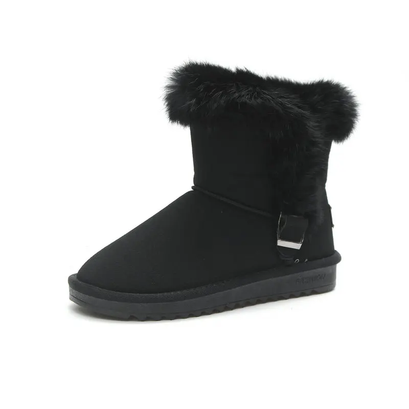 Size36 40 Новинка 2017 года сладкий Женские Зимние ботильоны женские туфли на плоской
