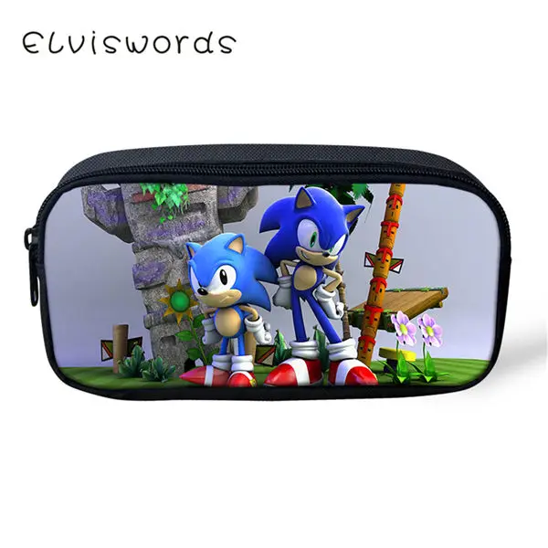 ELVISWORDS детский чехол-карандаш Sonic с рисунком ежа, Студенческая коробка для канцелярских принадлежностей, модные школьные принадлежности, сумки для ручек, Мультяшные косметологи - Цвет: CDWX2922K