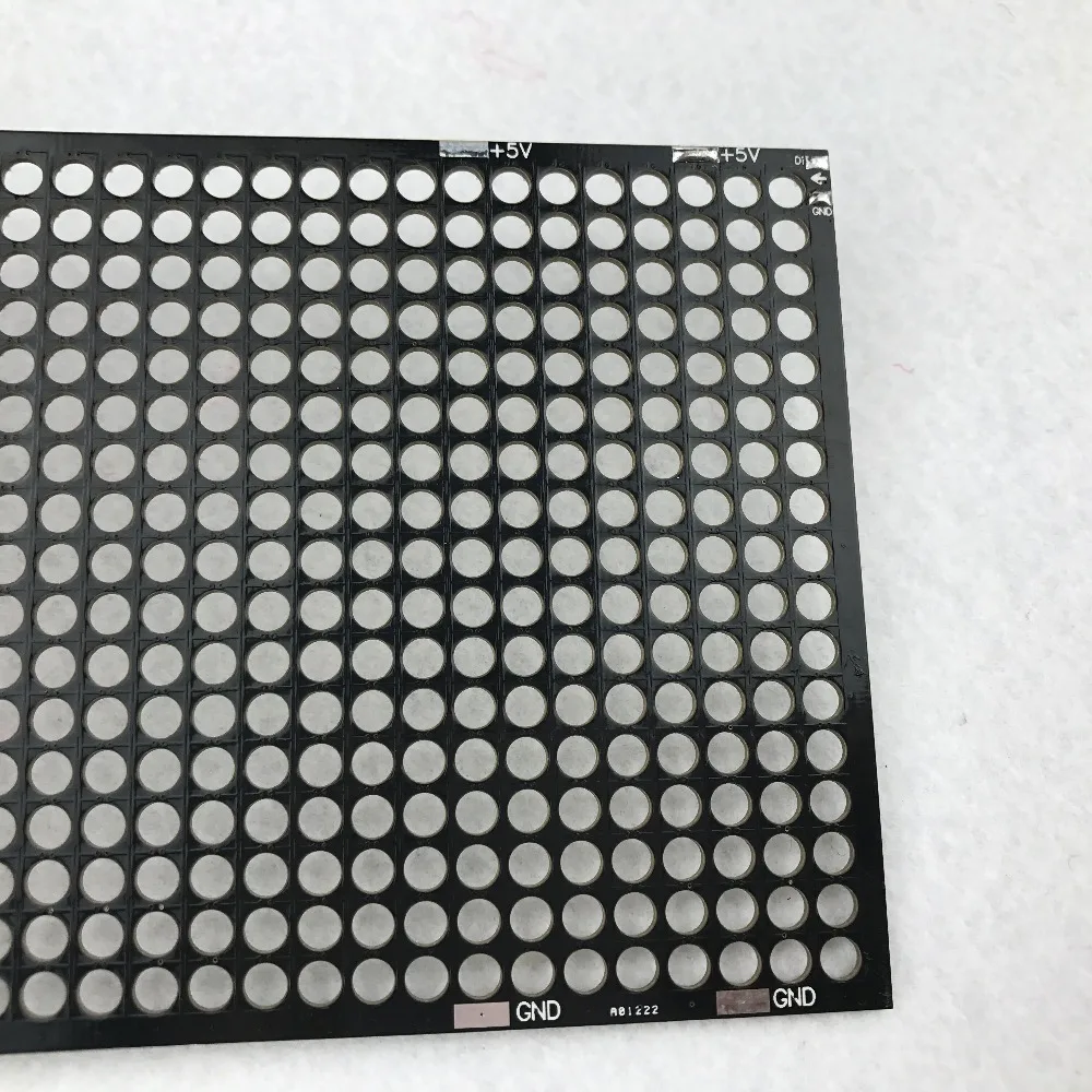 P5mm P9823F IC; SMD 18*32 пикселей светодиодный адресуемый жесткий панельный светильник, размер: 90 мм* 160 мм, DC5V вход; Черная печатная плата