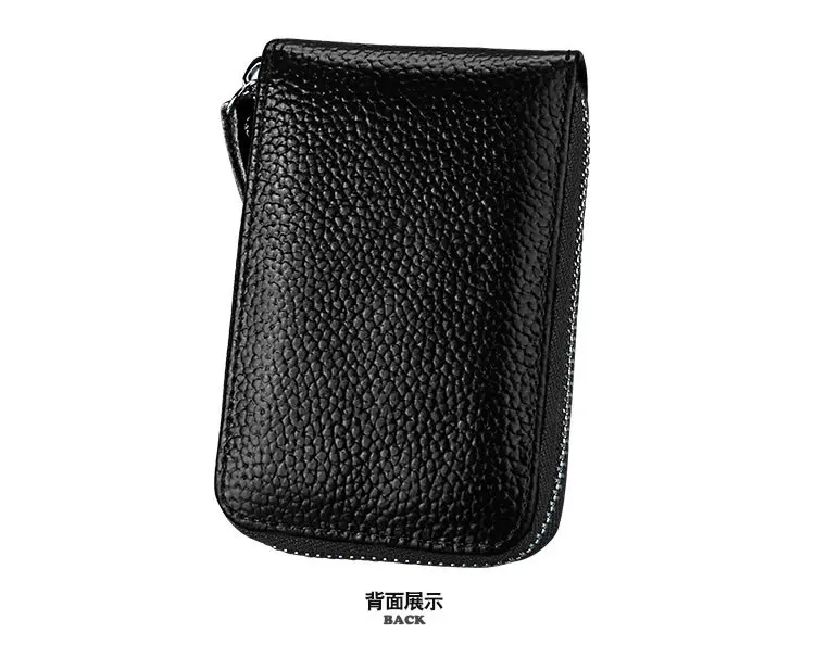 Для женщин держатель кредитной карты унисекс из натуральной кожи Бизнес держатель карты кошельки красный розовый синий коричневый зеленый молнии бумажник чехол