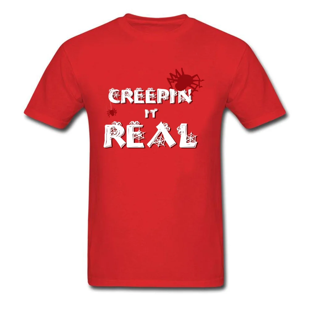 Футболка Creepin It Real футболка на Хэллоуин одежда с принтом паука Мужская буквенным