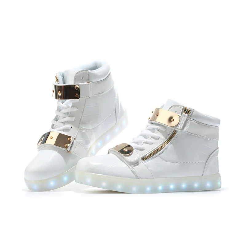 2017 мода Световой Свет Обувной Моды для Мужчин USB Перезаряжаемый Светодиодный