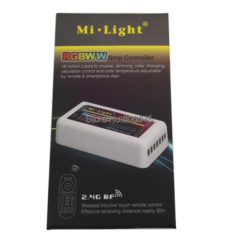Miboxer FUT039 RGB+ CCT светодиодный Управление; 2,4 г 4-зоны RF Беспроводной для различных световых эффектов с Панель/Wi-Fi, Управление DC12-24V для RGB+ CW+ WW Светодиодные ленты
