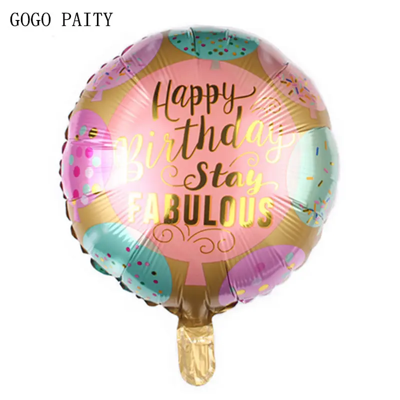 Figure balloon GOGO PAITY, новинка, 18 дюймов, Круглый, с днем рождения, алюминиевый шар, шары, день рождения, украшение, шары, высокое качество - Цвет: Figure balloon