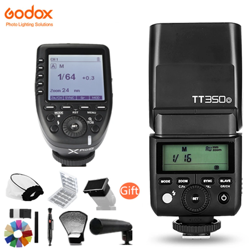 Godox Mini Speedlite TTL TT350O высокоскоростной 1/8000s GN36 + 2 4G беспроводной Мощный Триггер X1T O Xpro