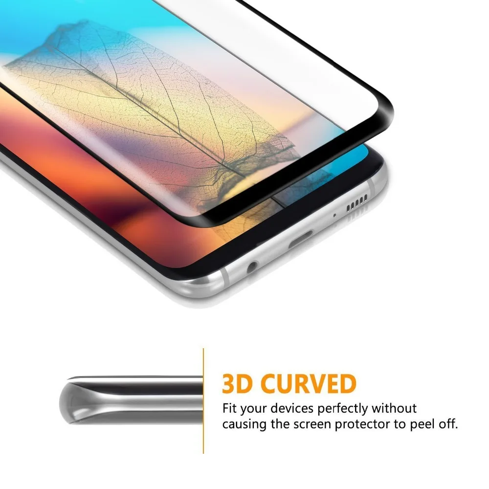 S8 S8 Plus 2 шт полное покрытие 3D изогнутое закаленное стекло анти-пузырьковая Защита экрана для samsung Galaxy S8 PLUS S8 Note 8
