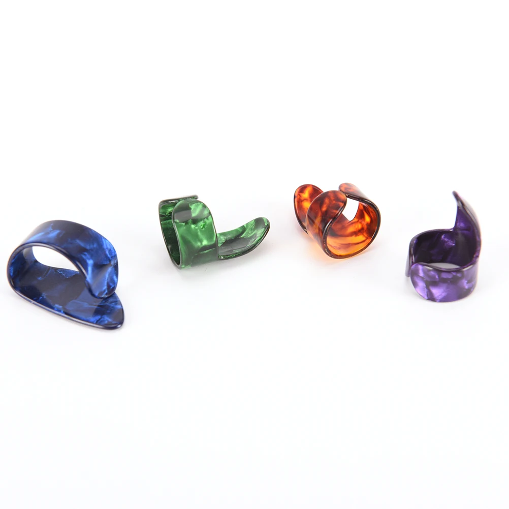 

3 Pcs Finger Picks + 1 Pc Thumb Pick Plastic Plectrums Guitar