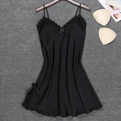 Ночная рубашка женская кружевная с треугольным вырезом|Ночные сорочки и пижамы| |