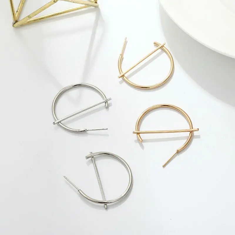 Женские серьги гвоздики с рисунком геометрические Винтажные из сплава