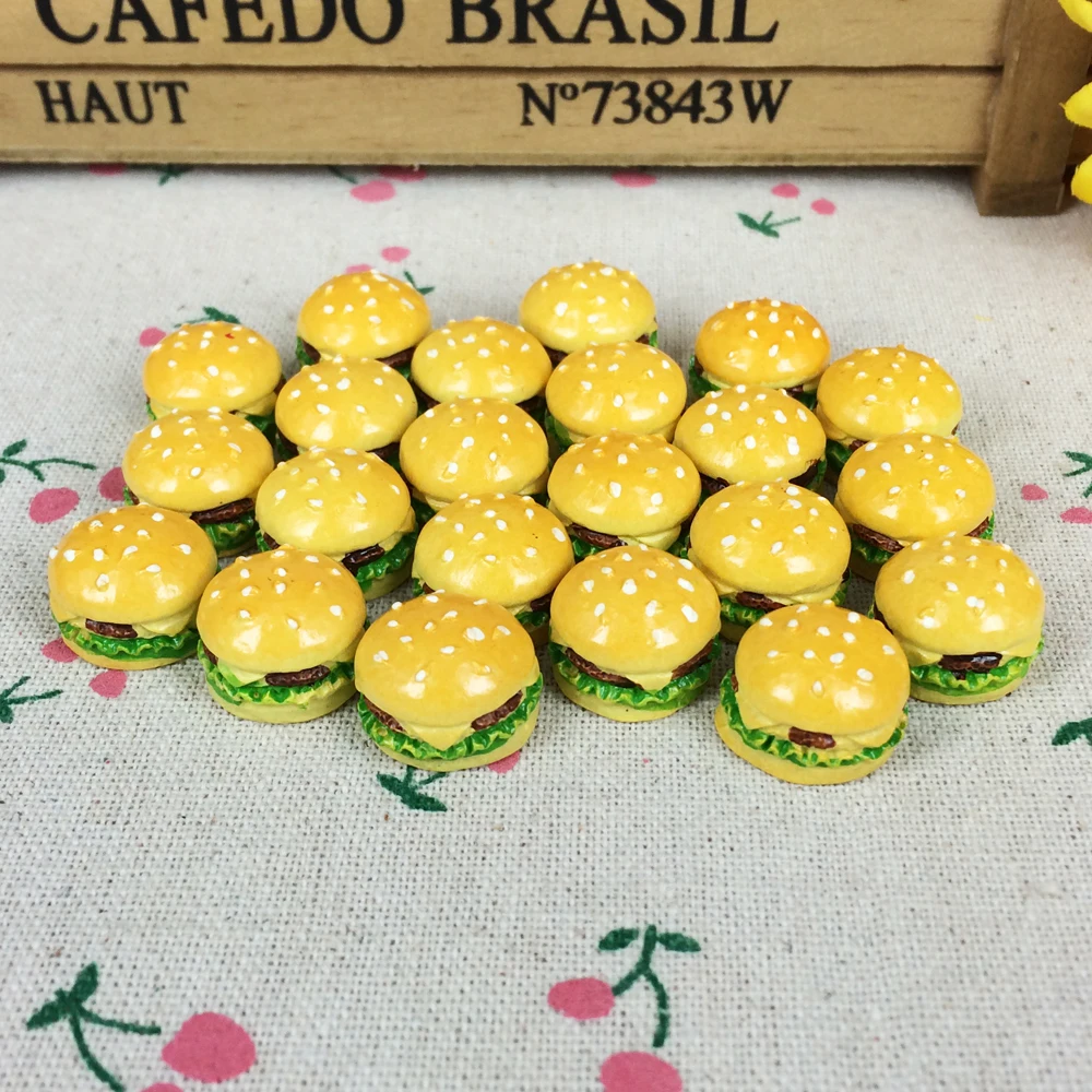 10 шт. классический гамбургерный кабошон с плоской задней стороной искусственная