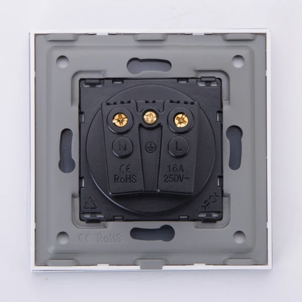 220V Золотая алюминиевая панель французская розетка питания, 16A евро розетка