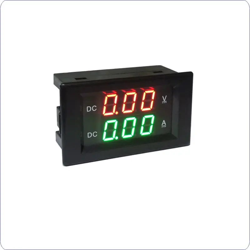 YB4835HVA три провода зал постоянного тока Напряжение измеритель тока 0-10A 20A 50A 100A Ампер мини VA 12 В Вольтметр Амперметр 0-100 в 300 в 600 в - Цвет: Black cover