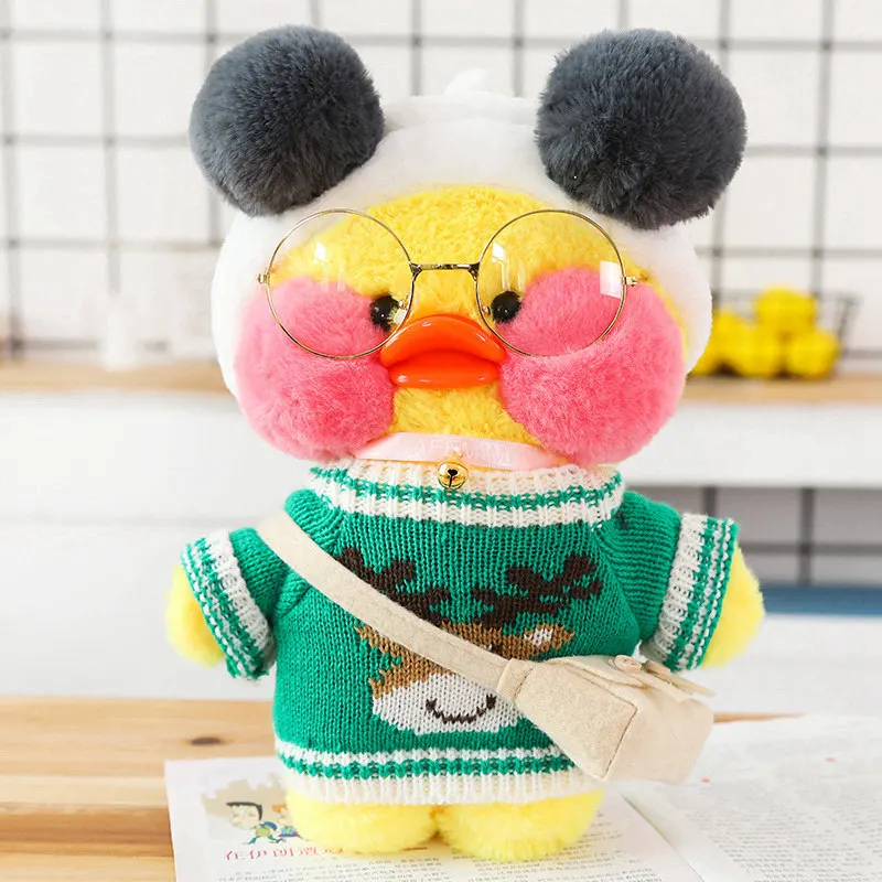 Kawaii Мини кафе желтая утка плюшевая игрушка мультфильм Милая Утка Мягкая кукла