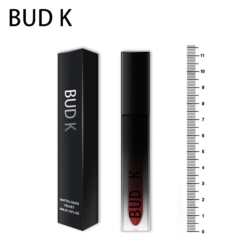 New BUD K 20 Colors Matte Liquid Lipstick Waterproof Long Lasting Lip Gloss Moisturizer Smooth Stick Cosmetic Beauty Makeup |