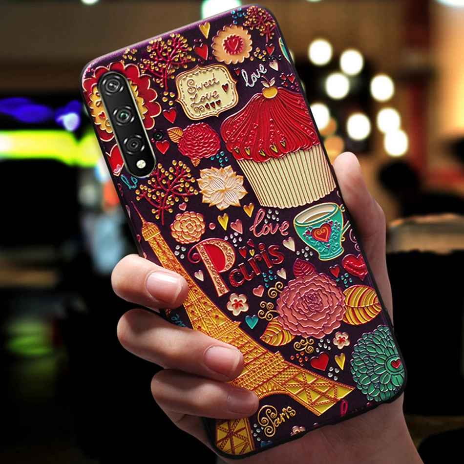 Чехол, чехол, чехол для HuaWei Honor 20 pro Honor20 20pro силиконовый милый 3D роскошный мягкий чехол для задней панели телефона s