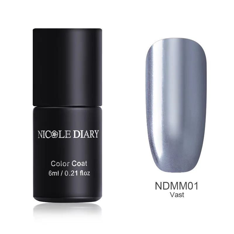 NDMM01 NICOLE DIARY 6 мл Гель-лак для ногтей металлик Хамелеон голографический кошачий глаз Гель-лак для УФ лампы Магнитный художественный Лак Блеск - Цвет: NDMM01