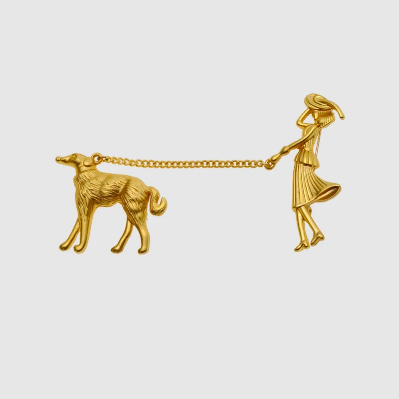 Бутик amorita дизайн walk the dog Броши золотого цвета|brooch designer|designer broochcolor brooch |