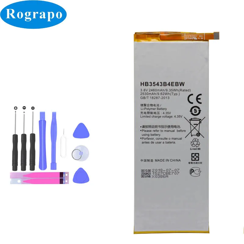 

Original 2530mAh Battery HB3543B4EBW For Huawei Ascend P7 L07 L09 L00 L10 L05 L11 Batterie Mobile Phone Batteries