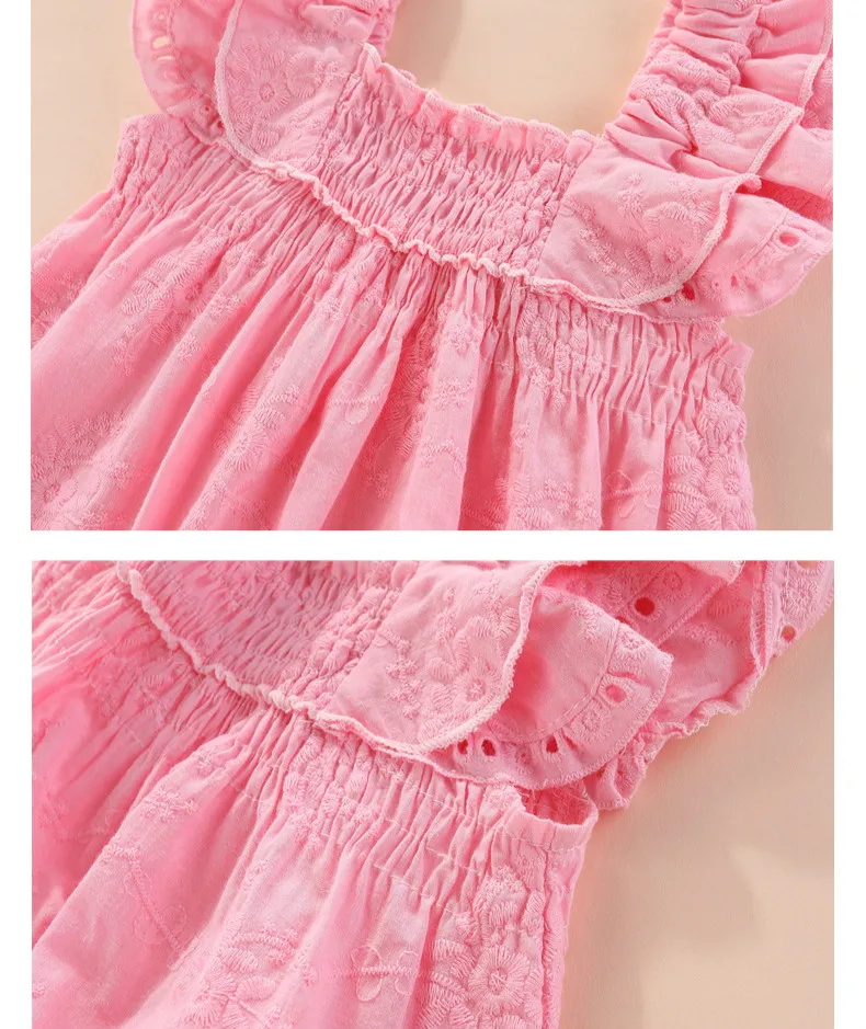 Детский летний комбинезон с коротким рукавом и рюшами 3 9 м| |