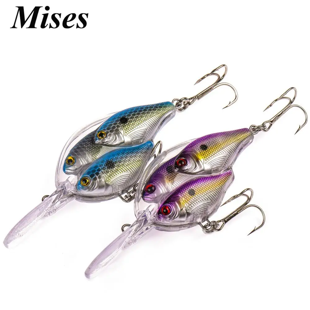 

Mises 9.5cm 17g 2-Colors Diving Bionic School Of Fish Crank Little Fatty Swing Lure Artificial Bait Hard Bait Fishing Lure