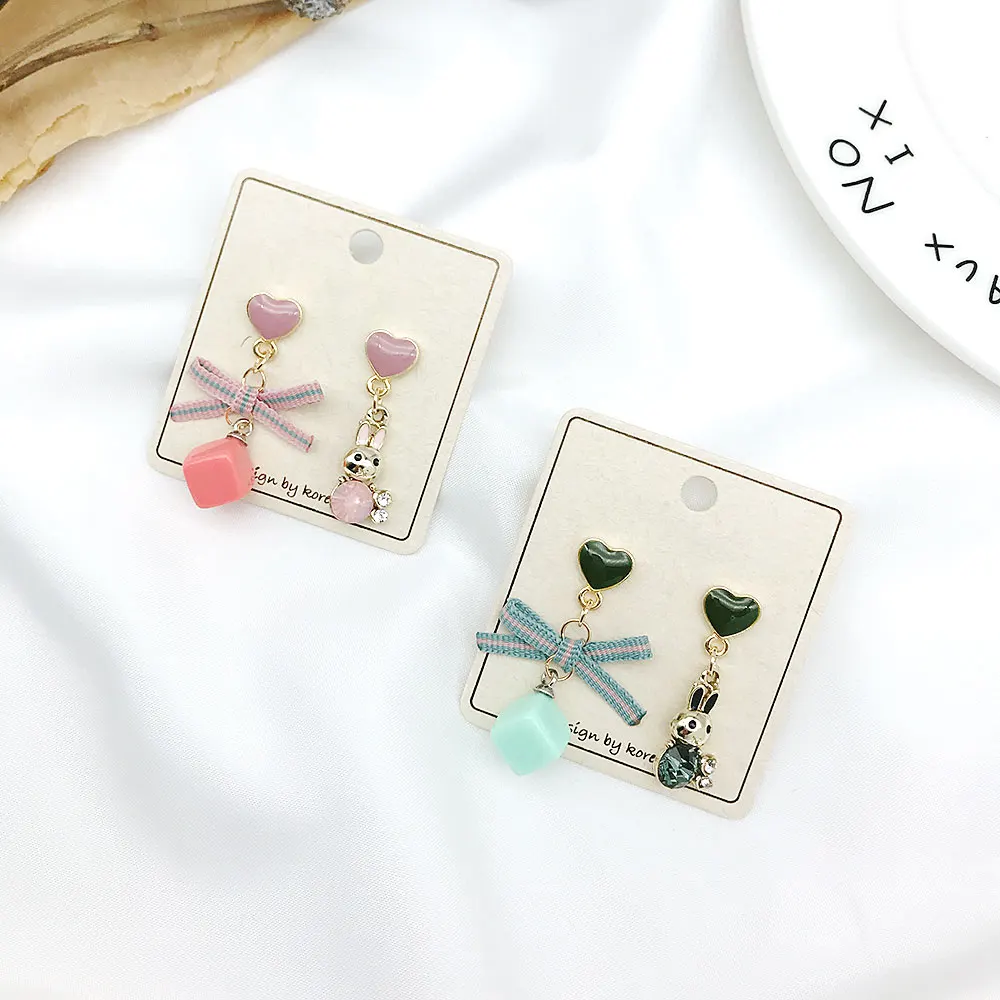 Новое поступление 2018 корейские модные милые серьги подвески с бантом и